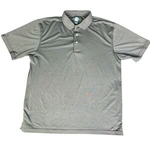 PGA Tour Polo Shirt Mens Large Gray Short Sleeve Golfing Quick Dry Casual‎